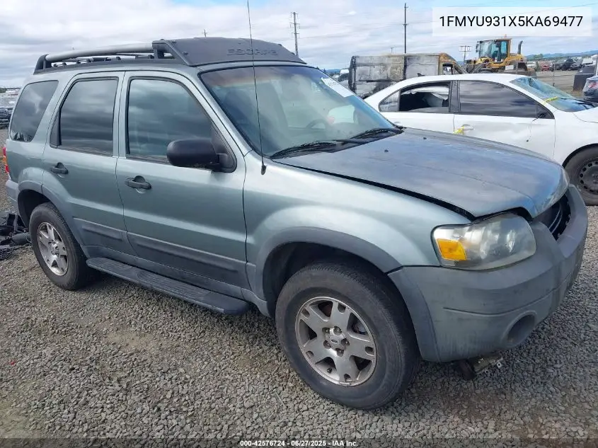 2005 Ford Escape Xlt VIN: 1FMYU931X5KA69477 Lot: 42576724