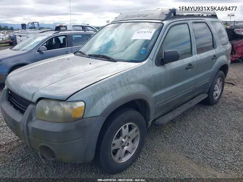 2005 Ford Escape Xlt VIN: 1FMYU931X5KA69477 Lot: 42576724
