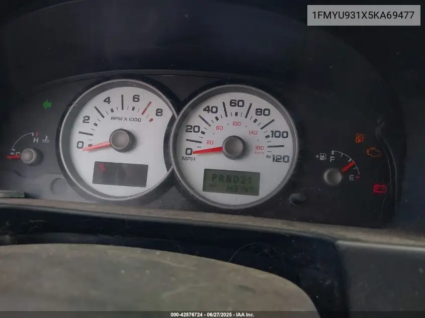 2005 Ford Escape Xlt VIN: 1FMYU931X5KA69477 Lot: 42576724