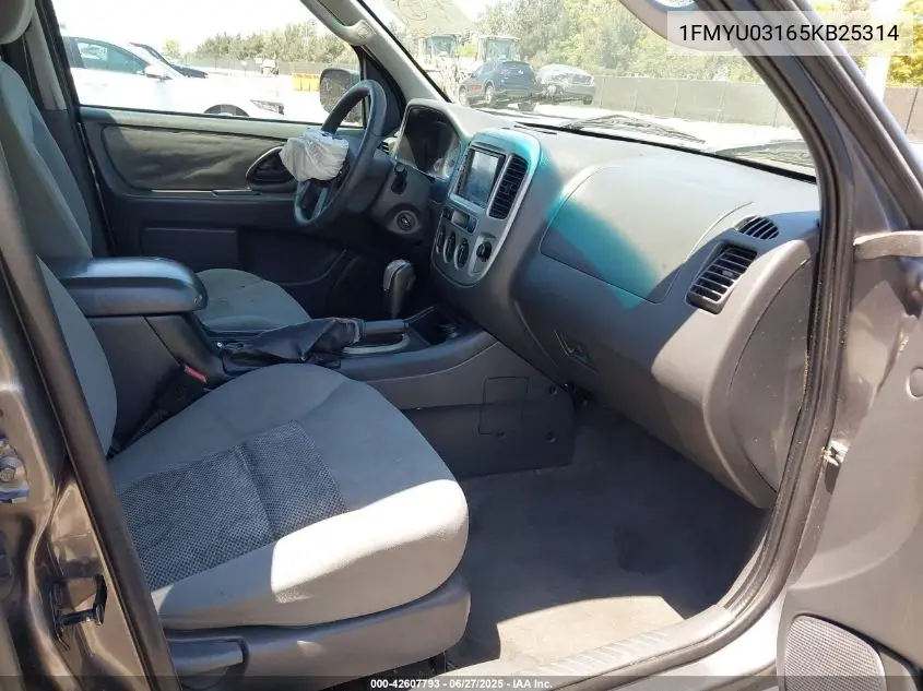 2005 Ford Escape Xlt VIN: 1FMYU03165KB25314 Lot: 42607793