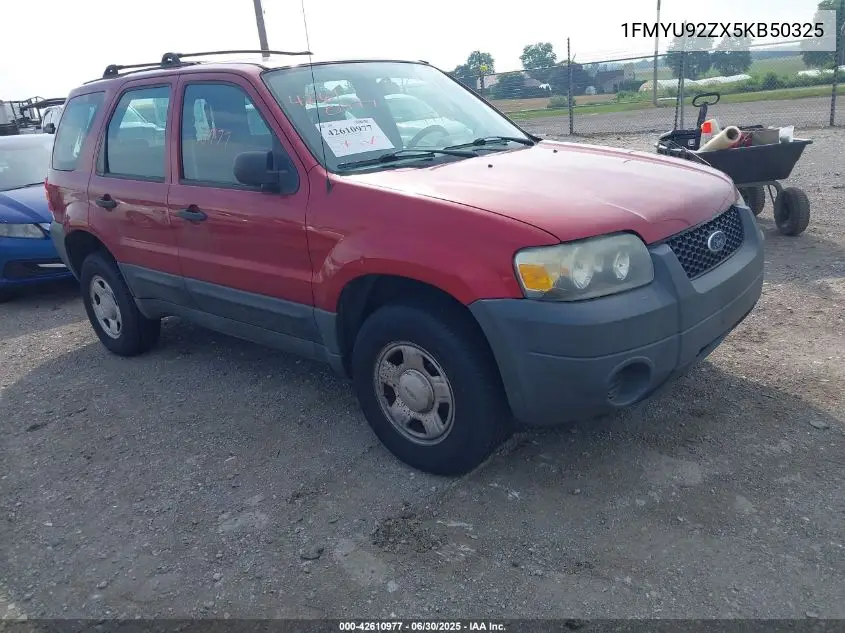 2005 Ford Escape Xls VIN: 1FMYU92ZX5KB50325 Lot: 42610977