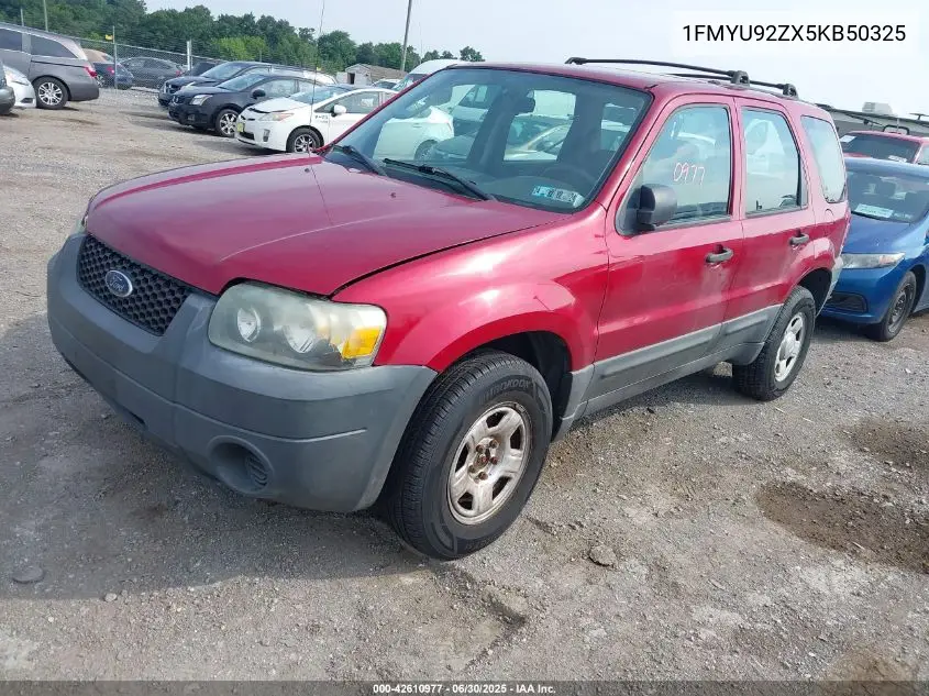 2005 Ford Escape Xls VIN: 1FMYU92ZX5KB50325 Lot: 42610977