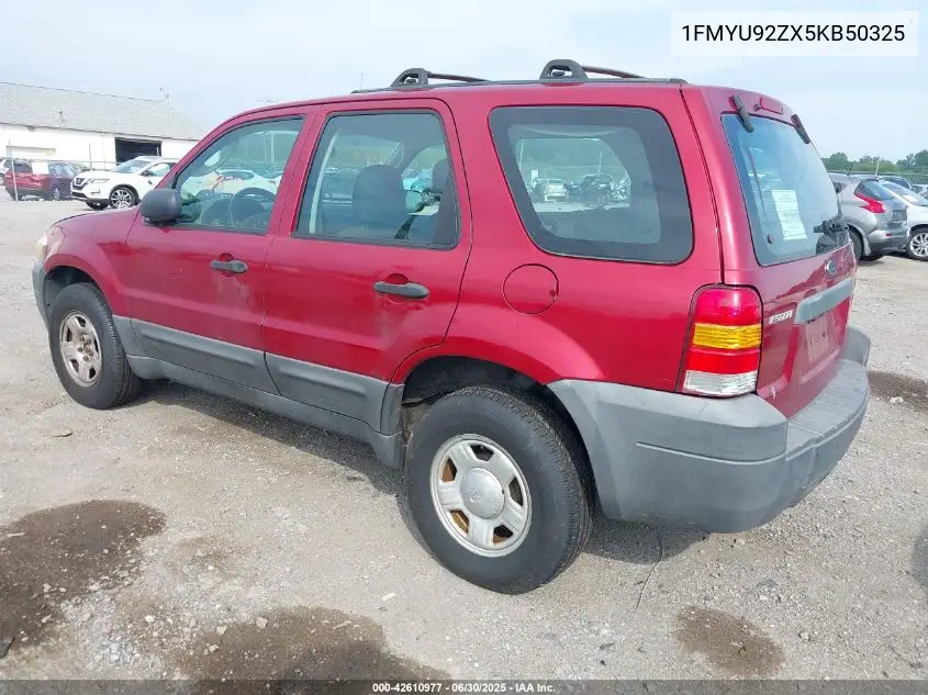 2005 Ford Escape Xls VIN: 1FMYU92ZX5KB50325 Lot: 42610977