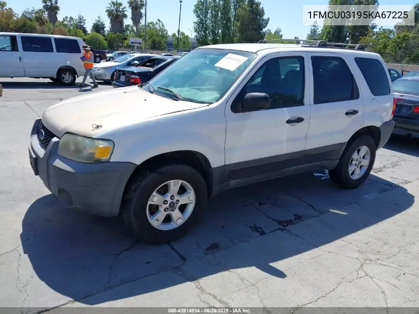 2005 Ford Escape Xlt VIN: 1FMCU03195KA67225 Lot: 42614934