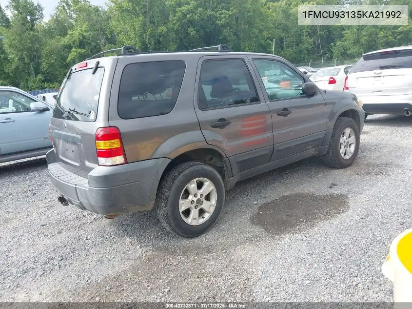 2005 Ford Escape Xlt VIN: 1FMCU93135KA21992 Lot: 42732871