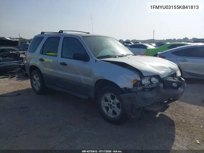 2005 Ford Escape Xlt VIN: 1FMYU03155KB41813 Lot: 42753812