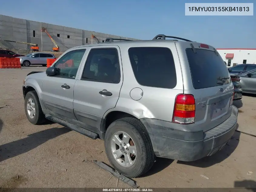2005 Ford Escape Xlt VIN: 1FMYU03155KB41813 Lot: 42753812