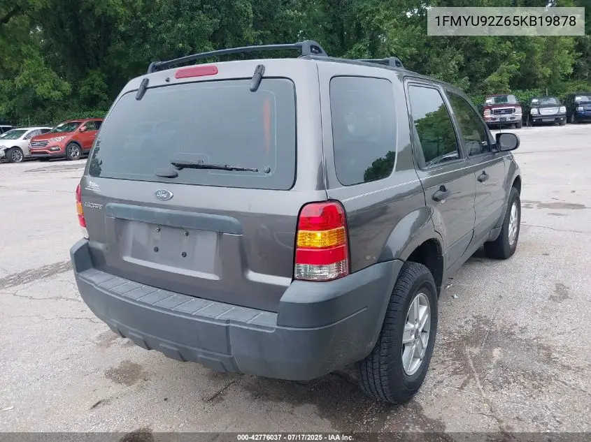 2005 Ford Escape Xls VIN: 1FMYU92Z65KB19878 Lot: 42776037