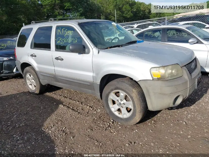 2005 Ford Escape Xlt VIN: 1FMYU93195KD11708 Lot: 42776385