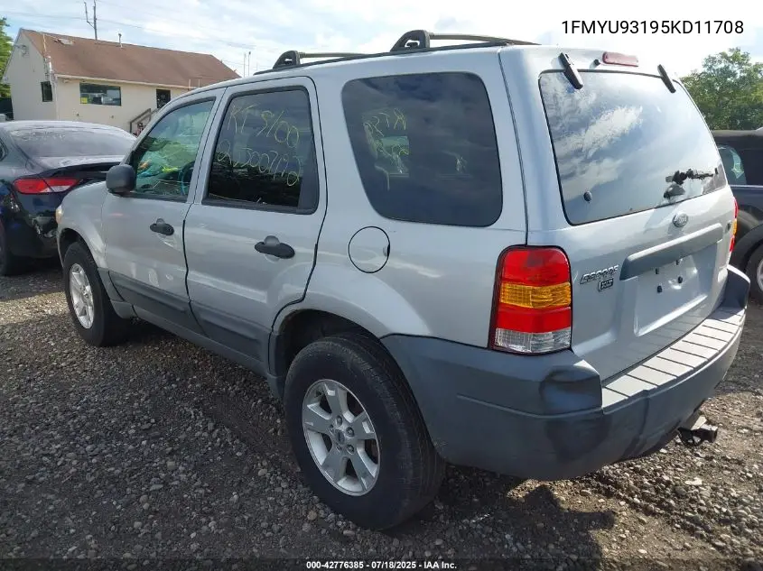 2005 Ford Escape Xlt VIN: 1FMYU93195KD11708 Lot: 42776385