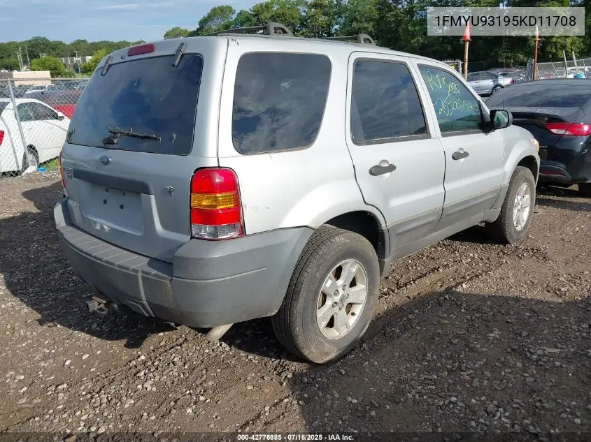 2005 Ford Escape Xlt VIN: 1FMYU93195KD11708 Lot: 42776385