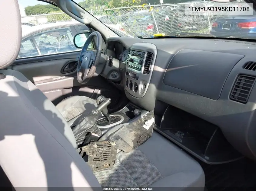 2005 Ford Escape Xlt VIN: 1FMYU93195KD11708 Lot: 42776385