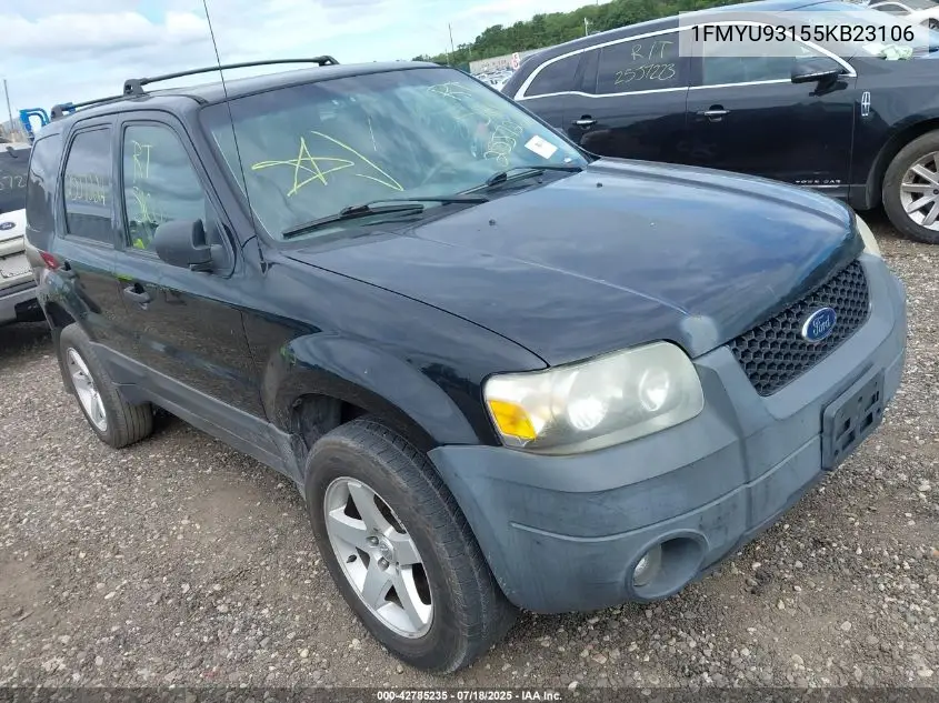 2005 Ford Escape Xlt VIN: 1FMYU93155KB23106 Lot: 42785235