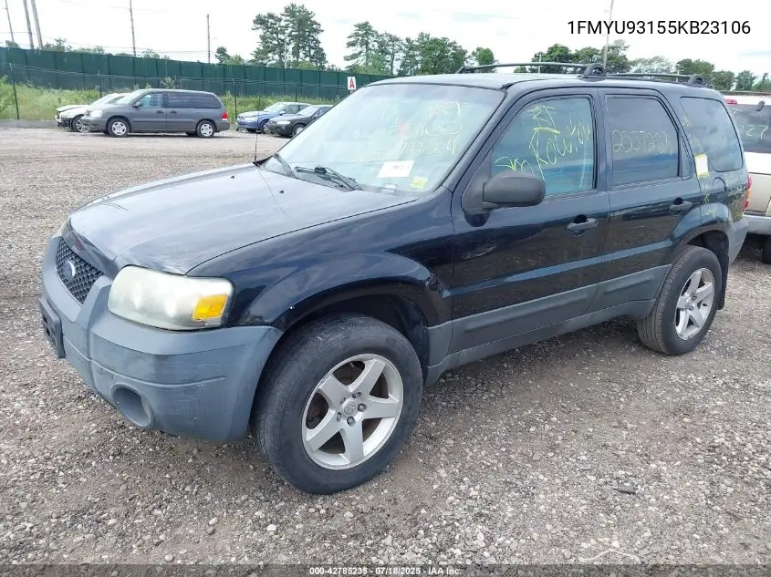 2005 Ford Escape Xlt VIN: 1FMYU93155KB23106 Lot: 42785235