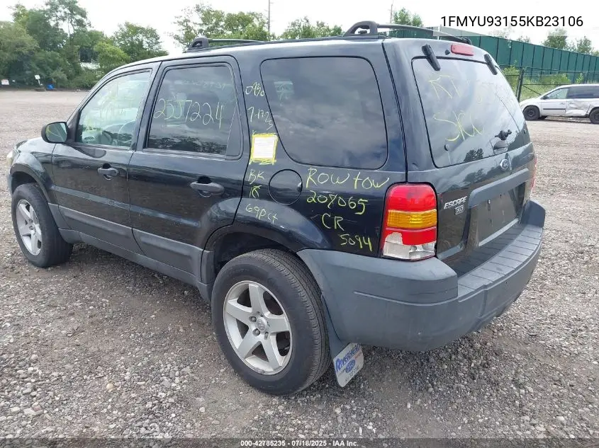 2005 Ford Escape Xlt VIN: 1FMYU93155KB23106 Lot: 42785235