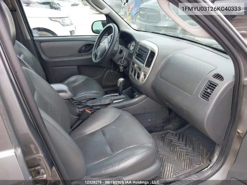 2006 Ford Escape Xlt VIN: 1FMYU03126KC40333 Lot: 12329279