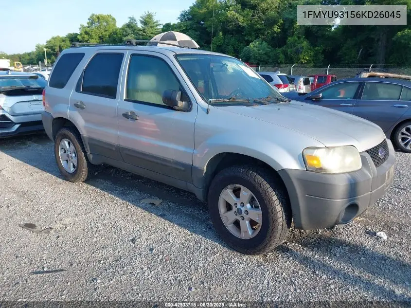 2006 Ford Escape Xlt/Xlt Sport VIN: 1FMYU93156KD26045 Lot: 42503718