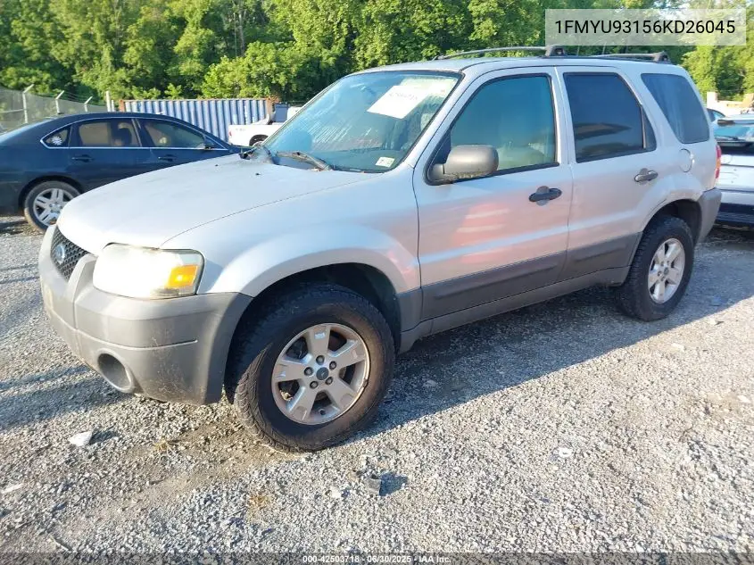 2006 Ford Escape Xlt/Xlt Sport VIN: 1FMYU93156KD26045 Lot: 42503718