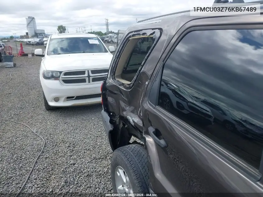 2006 Ford Escape Xlt VIN: 1FMCU03Z76KB67489 Lot: 42587124