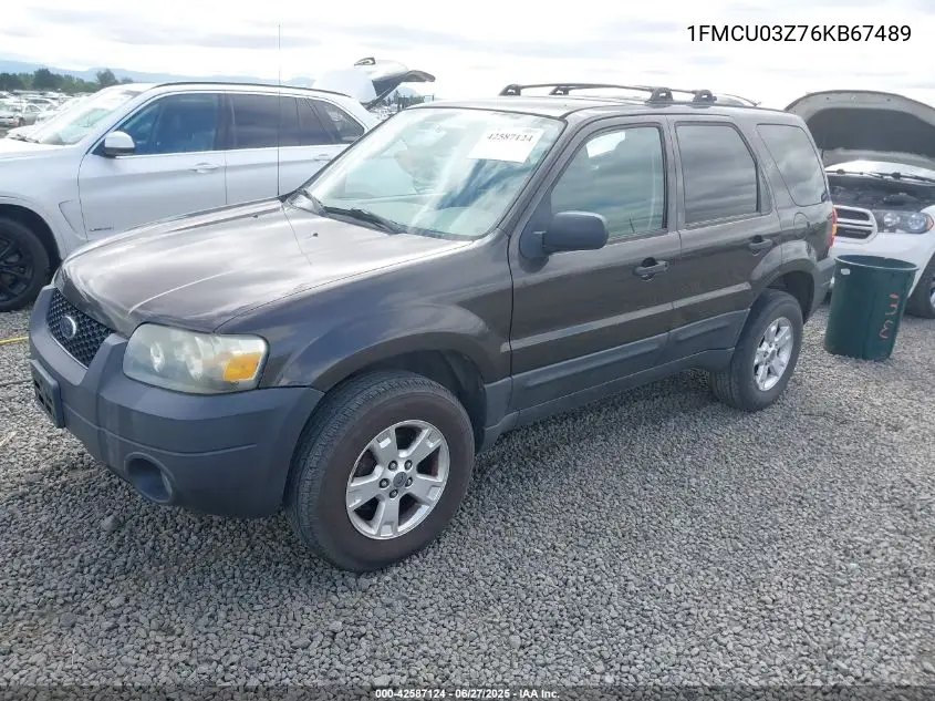 2006 Ford Escape Xlt VIN: 1FMCU03Z76KB67489 Lot: 42587124