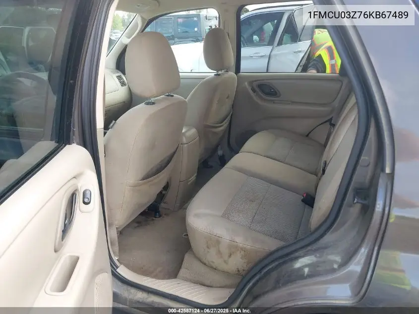 2006 Ford Escape Xlt VIN: 1FMCU03Z76KB67489 Lot: 42587124