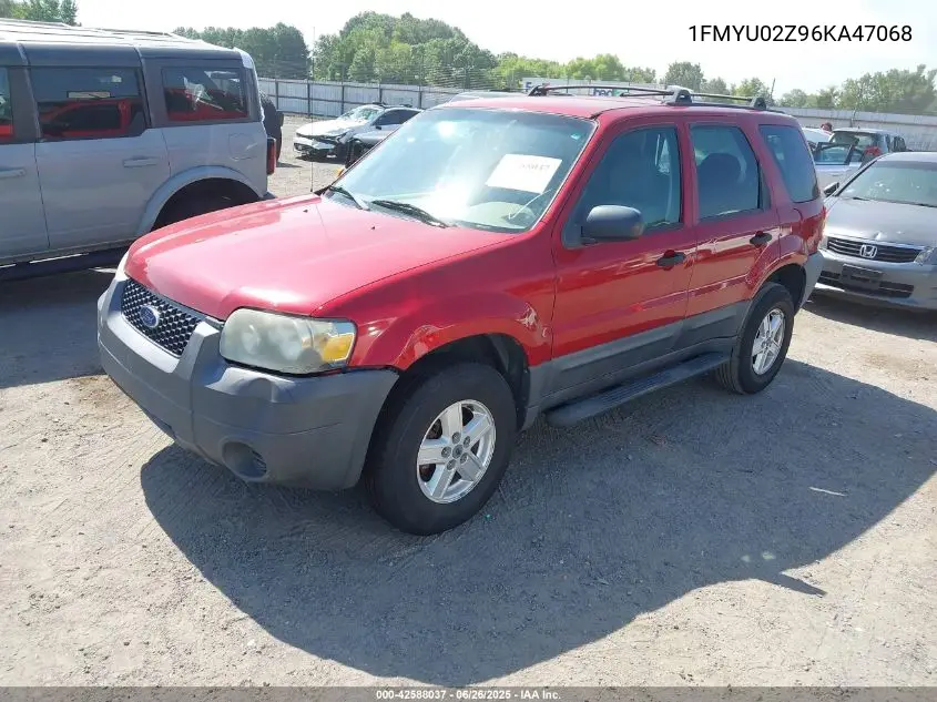 2006 Ford Escape Xls/Xls Manual VIN: 1FMYU02Z96KA47068 Lot: 42588037