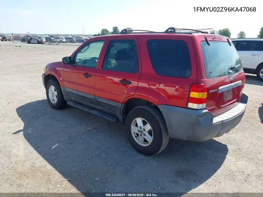 2006 Ford Escape Xls/Xls Manual VIN: 1FMYU02Z96KA47068 Lot: 42588037