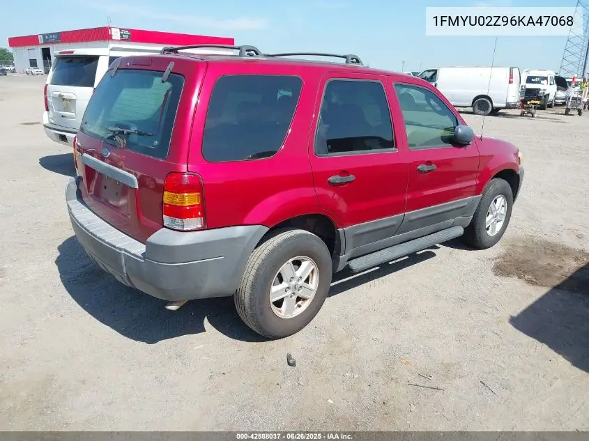 2006 Ford Escape Xls/Xls Manual VIN: 1FMYU02Z96KA47068 Lot: 42588037