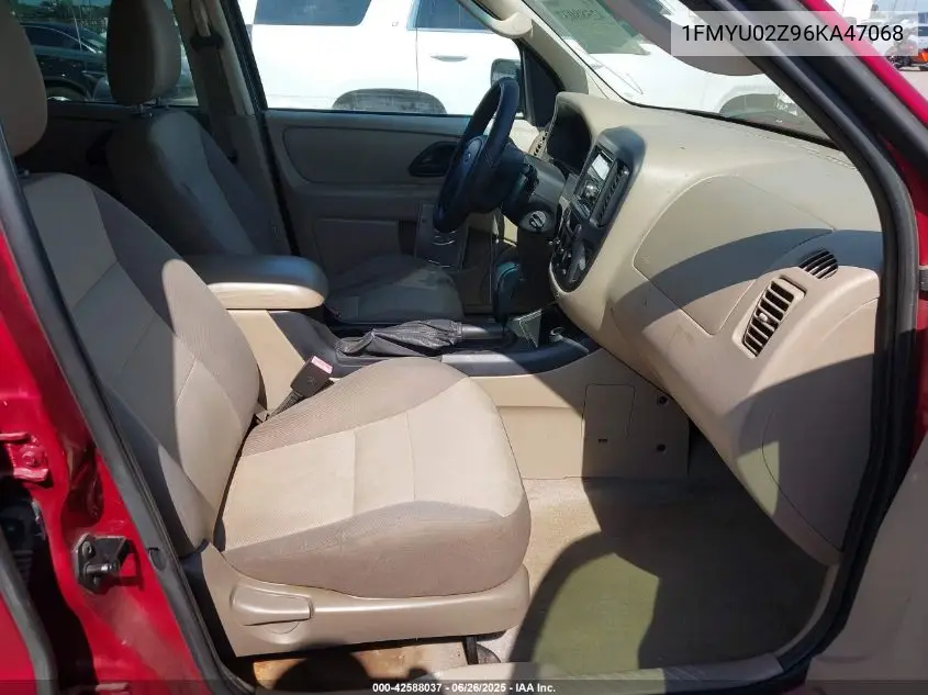 2006 Ford Escape Xls/Xls Manual VIN: 1FMYU02Z96KA47068 Lot: 42588037