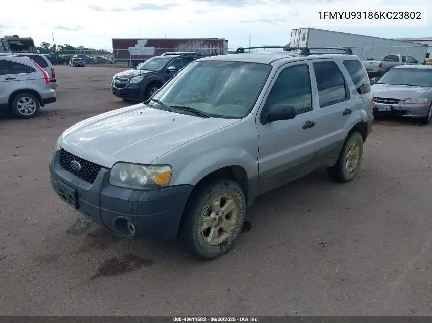 2006 Ford Escape Xlt/Xlt Sport VIN: 1FMYU93186KC23802 Lot: 42611582