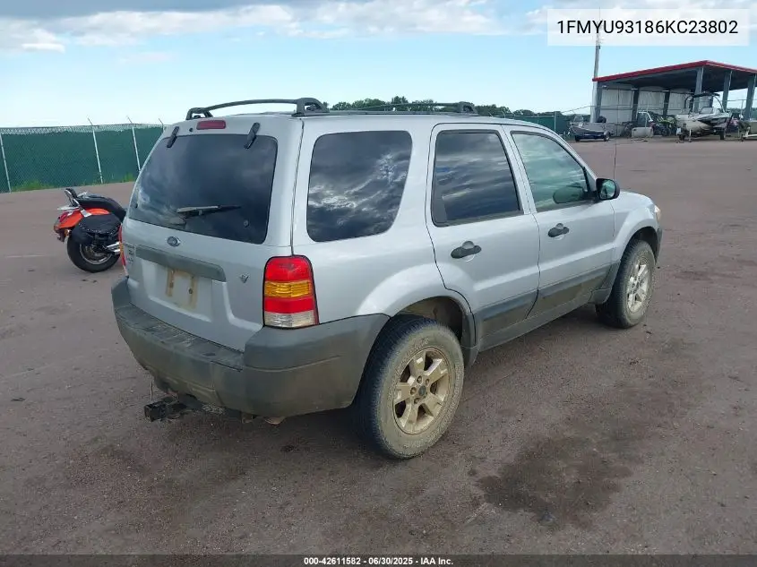 2006 Ford Escape Xlt/Xlt Sport VIN: 1FMYU93186KC23802 Lot: 42611582