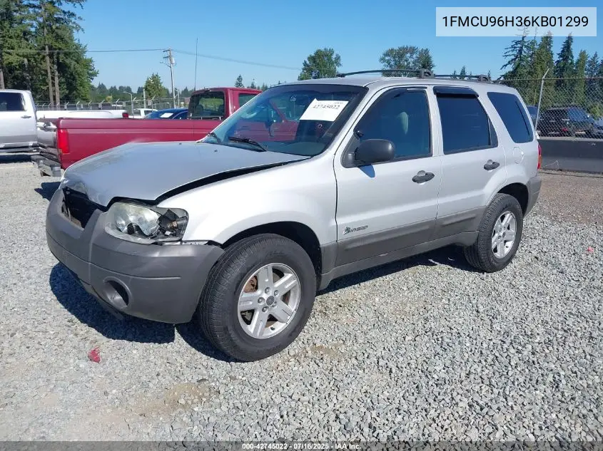 2006 Ford Escape Hev VIN: 1FMCU96H36KB01299 Lot: 42745022