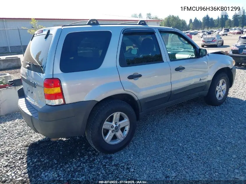 2006 Ford Escape Hev VIN: 1FMCU96H36KB01299 Lot: 42745022