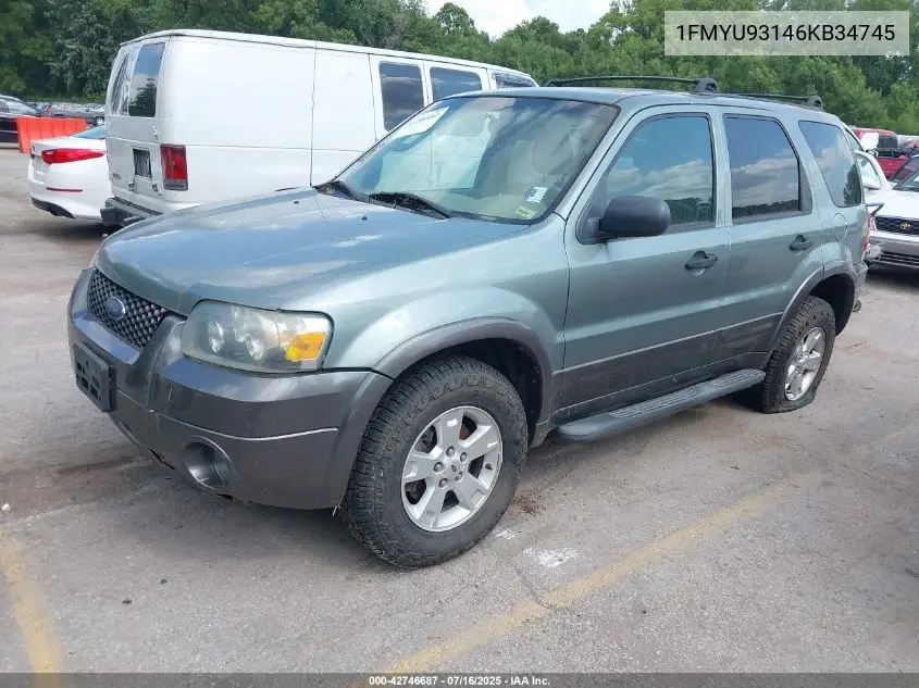 2006 Ford Escape Xlt/Xlt Sport VIN: 1FMYU93146KB34745 Lot: 42746687