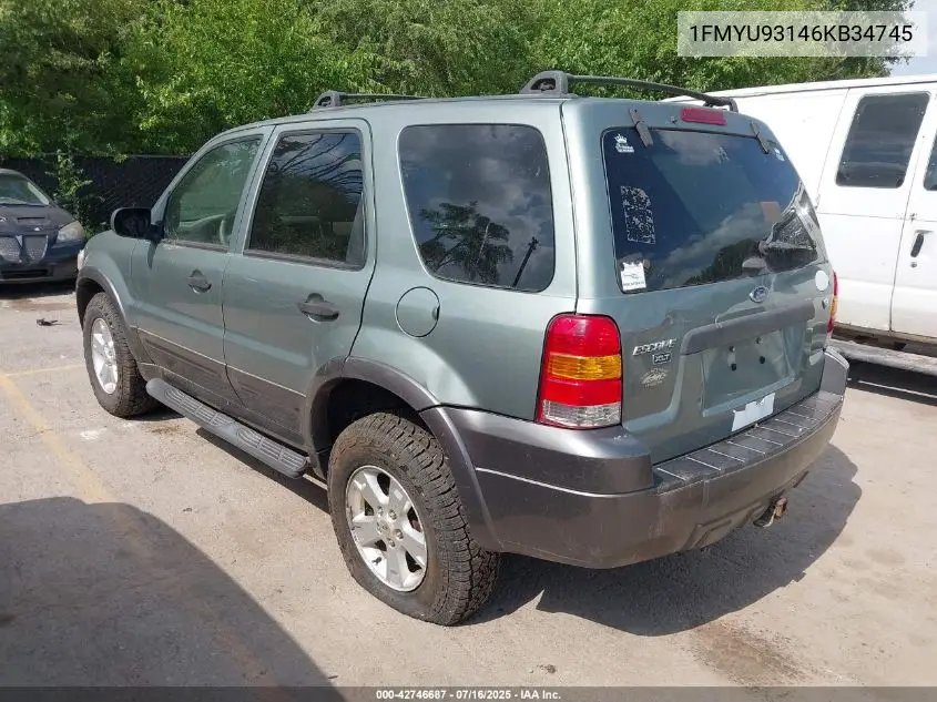 2006 Ford Escape Xlt/Xlt Sport VIN: 1FMYU93146KB34745 Lot: 42746687