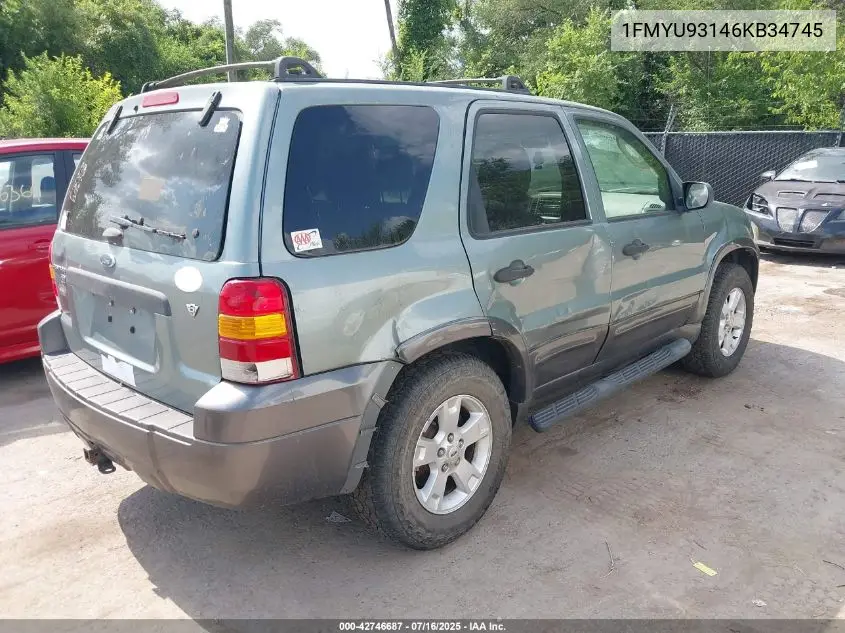 2006 Ford Escape Xlt/Xlt Sport VIN: 1FMYU93146KB34745 Lot: 42746687