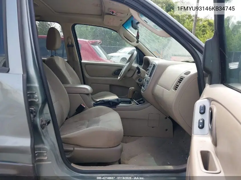 2006 Ford Escape Xlt/Xlt Sport VIN: 1FMYU93146KB34745 Lot: 42746687
