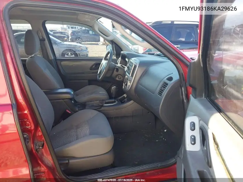 2006 Ford Escape Xlt/Xlt Sport VIN: 1FMYU93186KA29626 Lot: 42747039