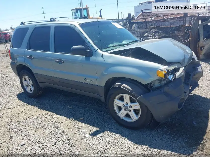 2006 Ford Escape Hybrid VIN: 1FMCU95H56KD11873 Lot: 42769239
