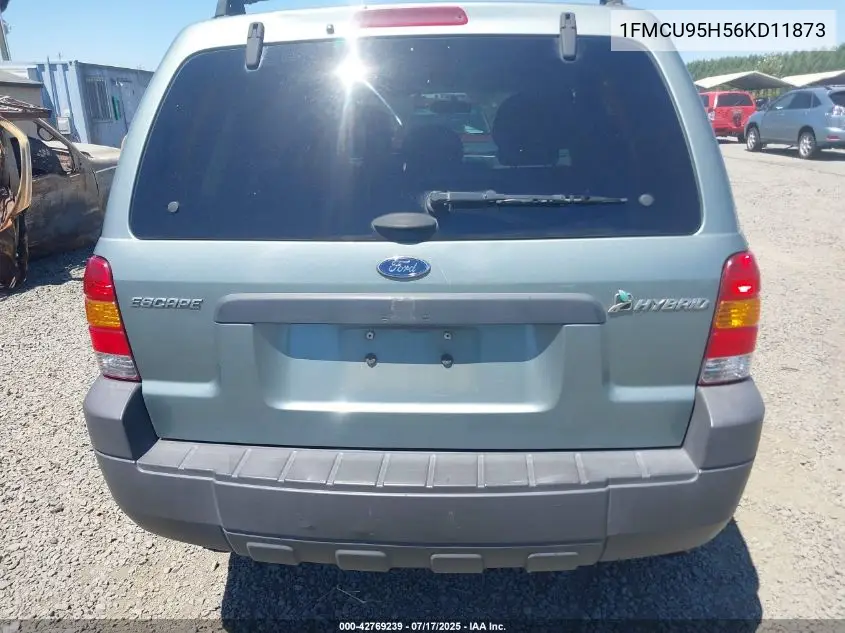 2006 Ford Escape Hybrid VIN: 1FMCU95H56KD11873 Lot: 42769239