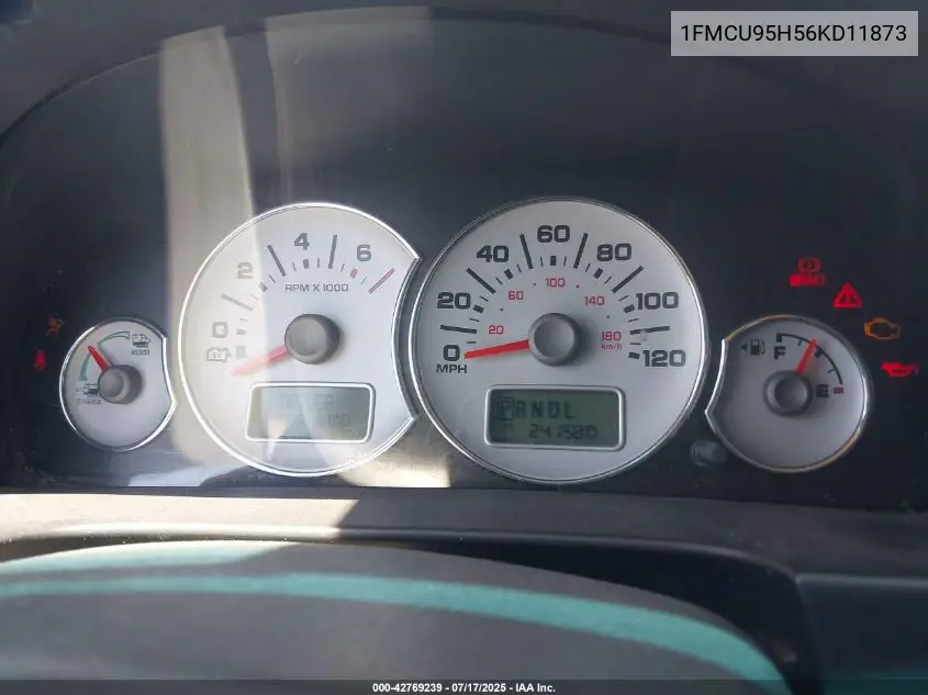 2006 Ford Escape Hybrid VIN: 1FMCU95H56KD11873 Lot: 42769239