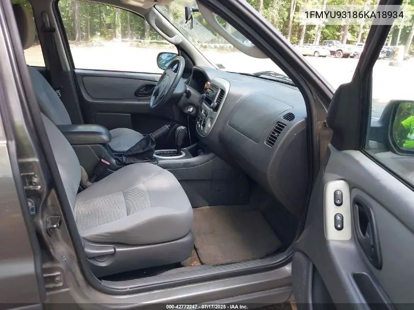 2006 Ford Escape Xlt/Xlt Sport VIN: 1FMYU93186KA18934 Lot: 42772247