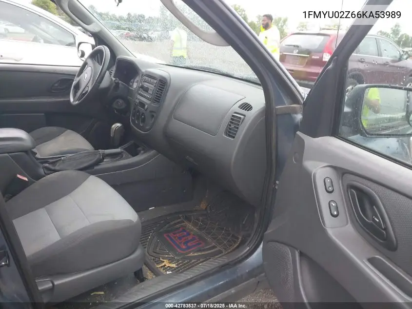 2006 Ford Escape Xls/Xls Manual VIN: 1FMYU02Z66KA53989 Lot: 42783537