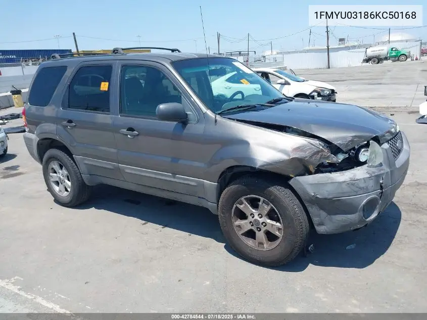 2006 Ford Escape Xlt/Xlt Sport VIN: 1FMYU03186KC50168 Lot: 42784544