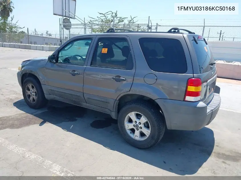 2006 Ford Escape Xlt/Xlt Sport VIN: 1FMYU03186KC50168 Lot: 42784544
