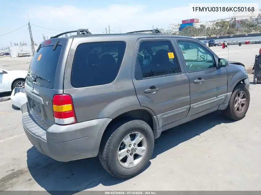 2006 Ford Escape Xlt/Xlt Sport VIN: 1FMYU03186KC50168 Lot: 42784544
