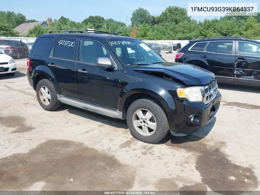 2009 Ford Escape Xlt VIN: 1FMCU93G39KB64337 Lot: 42777370