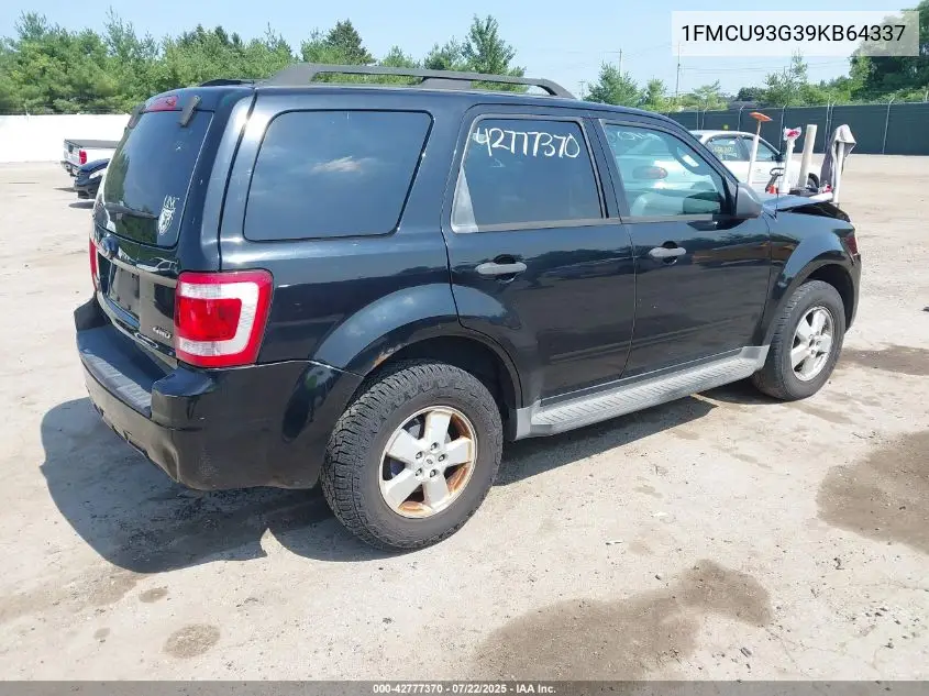 2009 Ford Escape Xlt VIN: 1FMCU93G39KB64337 Lot: 42777370