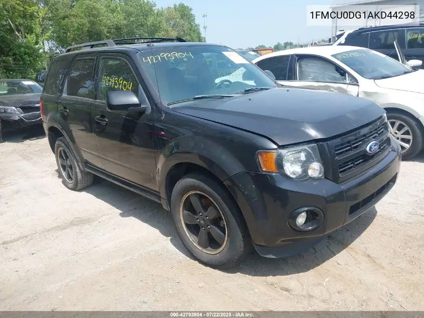 2010 Ford Escape Xlt VIN: 1FMCU0DG1AKD44298 Lot: 42793904