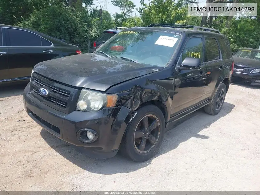 2010 Ford Escape Xlt VIN: 1FMCU0DG1AKD44298 Lot: 42793904